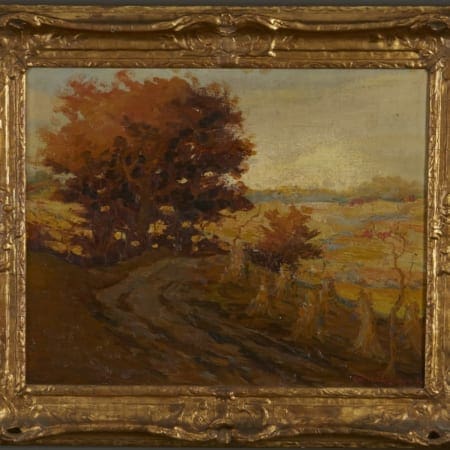 Lot 004: Carl Rawson Landscape Oil on Canvas-laid Board