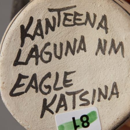 Lot 028: 6 Laguna Pueblo Pottery Effigy Jars and Kachina