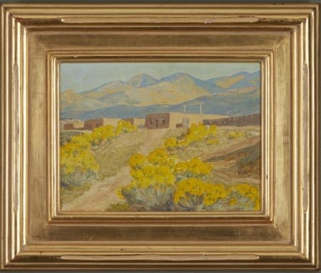 Lot 009: Sheldon Parsons Santa Fe Foothills Oil on Masonite
