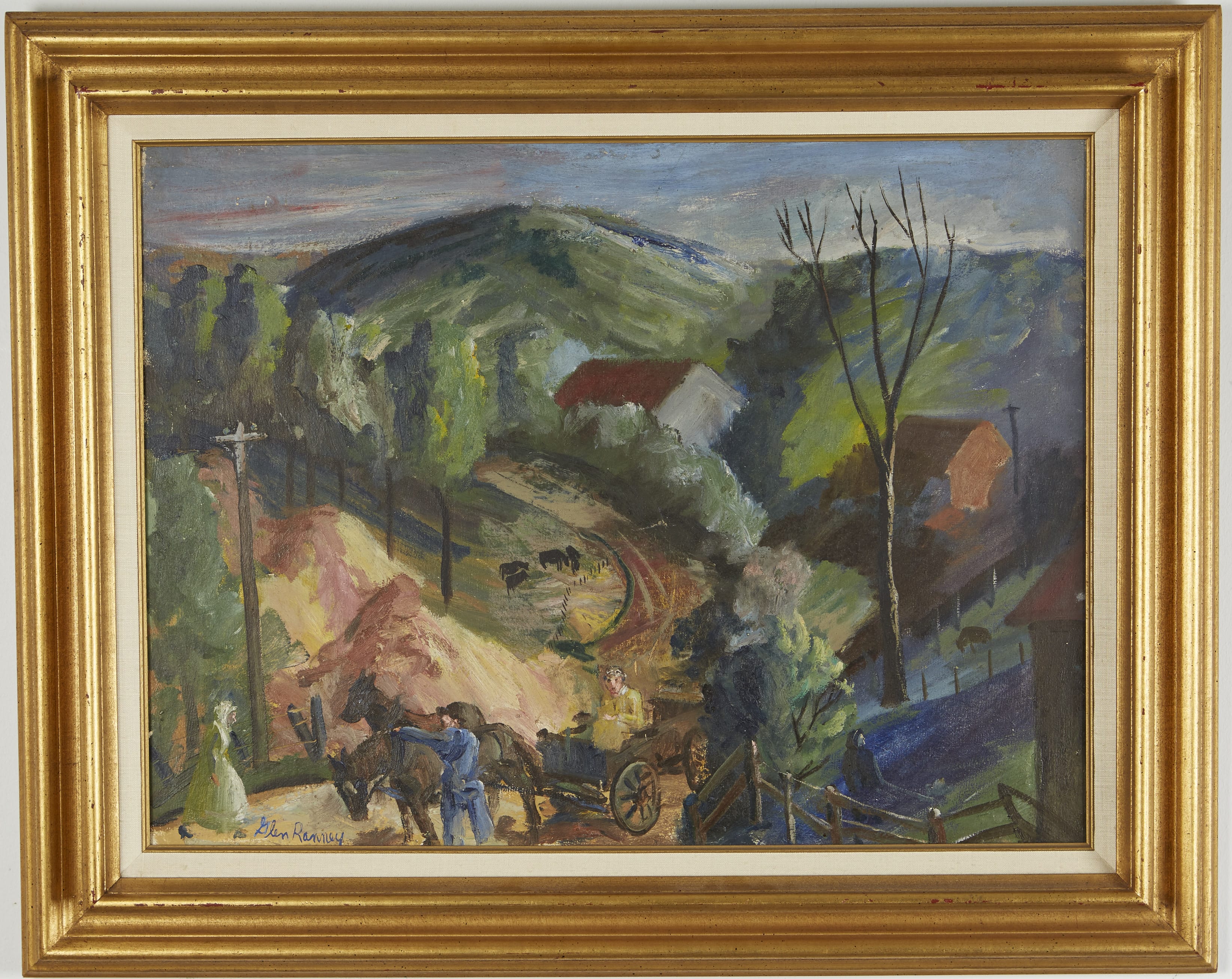 Lot 119: Glen Ranney Arriving at the Bluffs Oil on Canvas