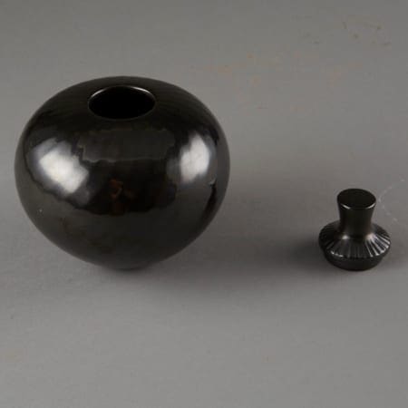 Lot 006: Denny Gutierrez Lidded Blackware Jar