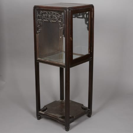 Lot 041: 19th c. Chinese Rosewood Stand Cabinet Asian Art and Decorative Art (Day Two) - Sep 29 2018 Asian Art