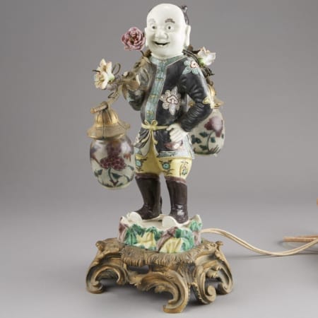 Lot 044: Chinese Porcelain Boy Lamp Asian Art and Decorative Art (Day Two) - Sep 29 2018 Asian Art