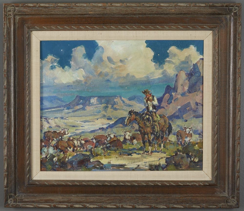 le_pho_banner 2 Marjorie Reed Night Herd Oil on Canvas-laid Board
