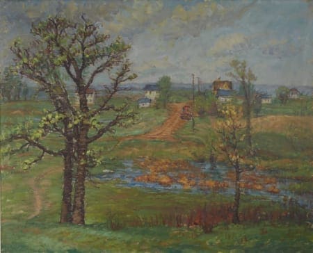 Lot 001: Ada Wolfe Spring Oil on Canvas