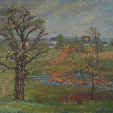 Lot 001: Ada Wolfe Spring Oil on Canvas