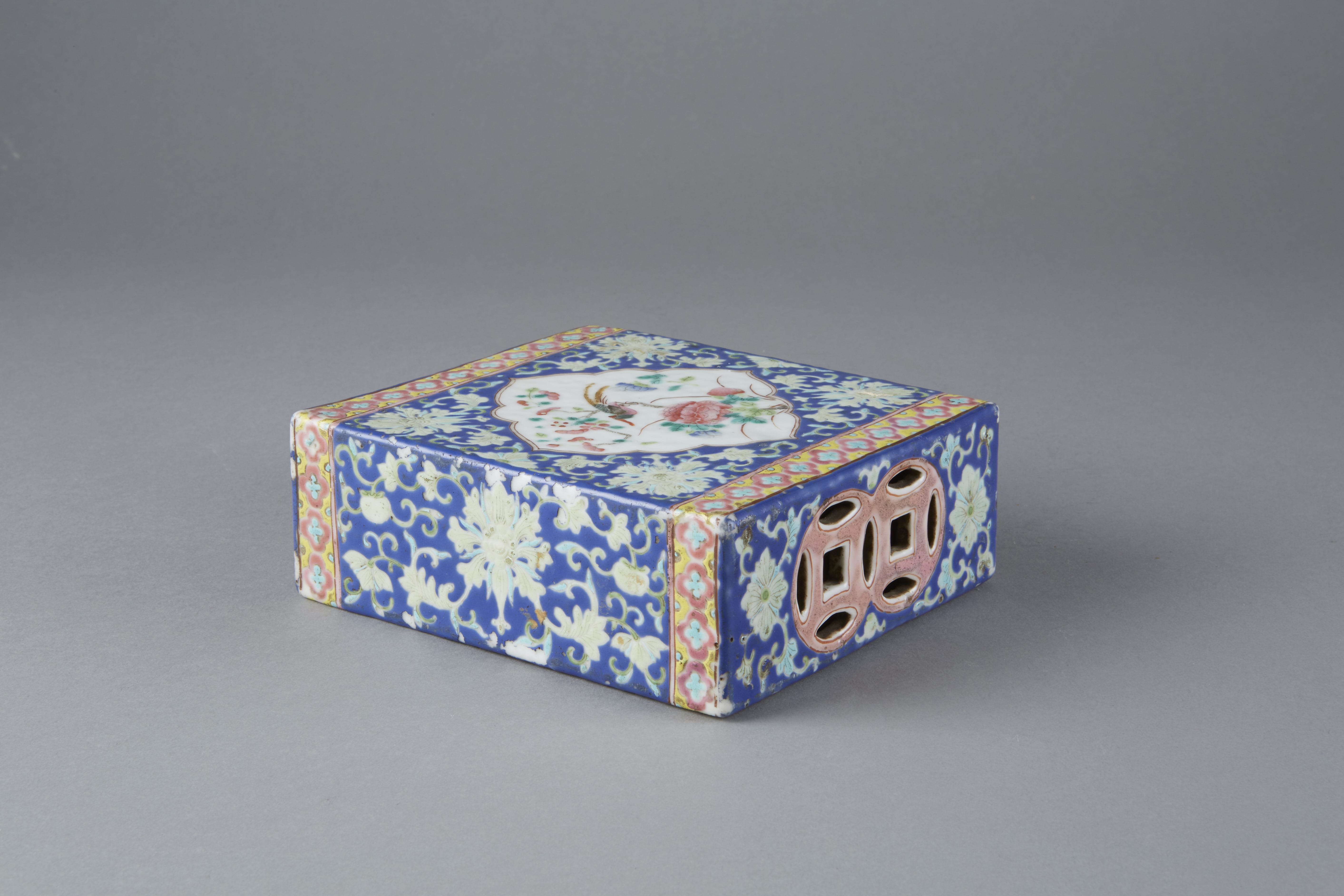 Lot 056: Chinese Porcelain Famille Rose Pillow Guangxu Period