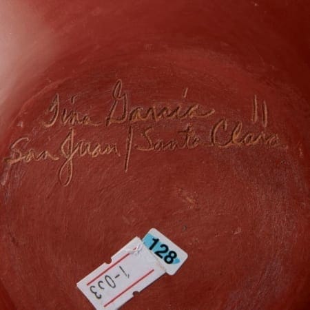Lot 004: Tina Garcia Santa Clara Redware Jar