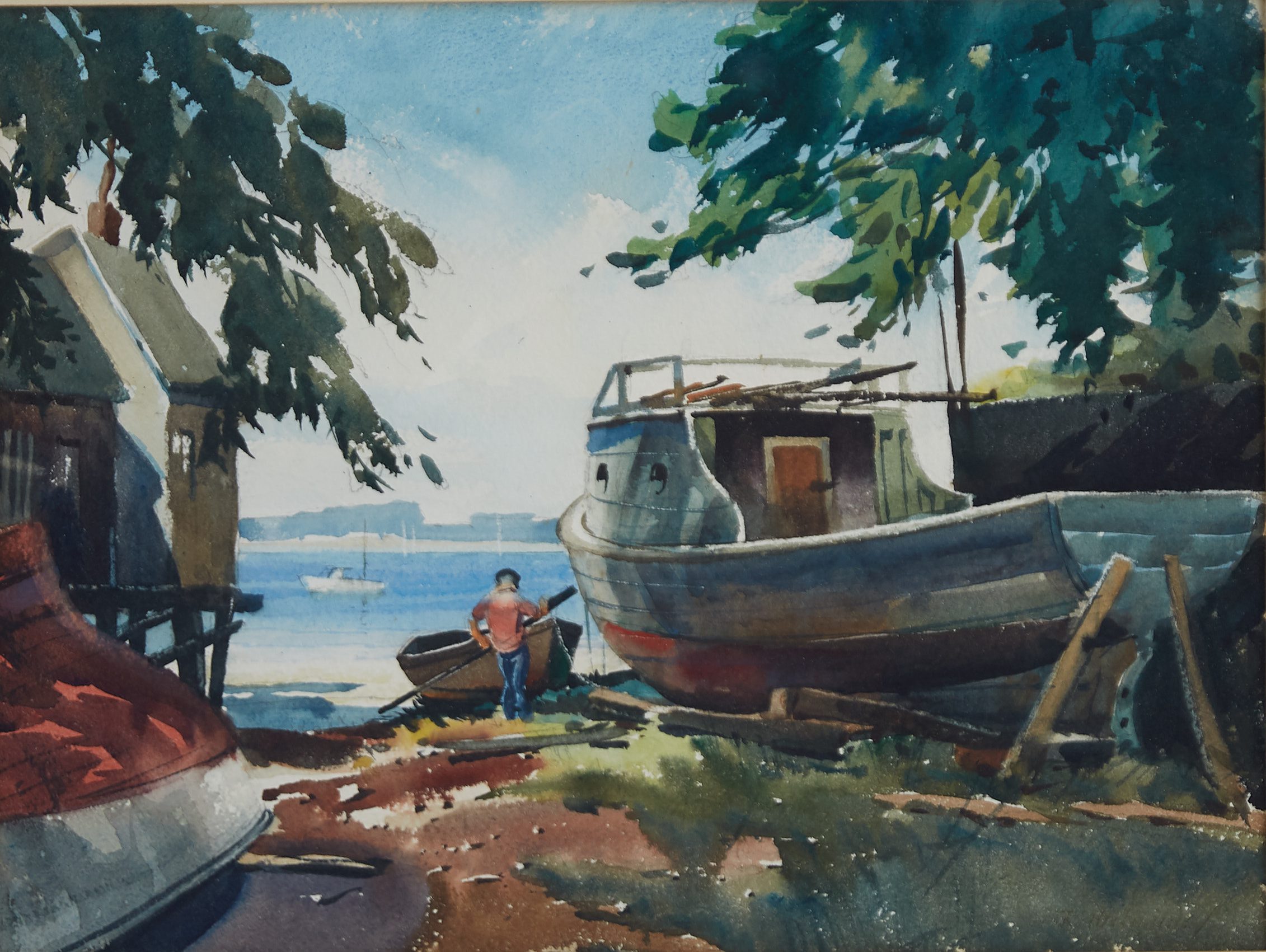 Lot 089: 5 Watercolor Paintings by Roy Wilhelm
