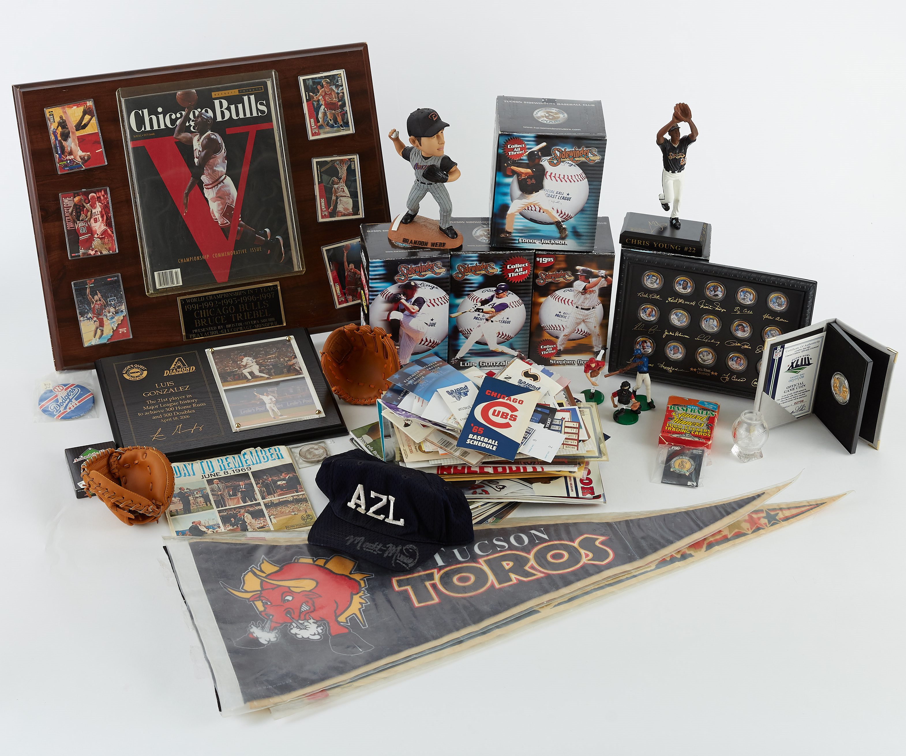 Lot 277: Large Group of Sports Memorabilia Michael Jordan David Ortiz