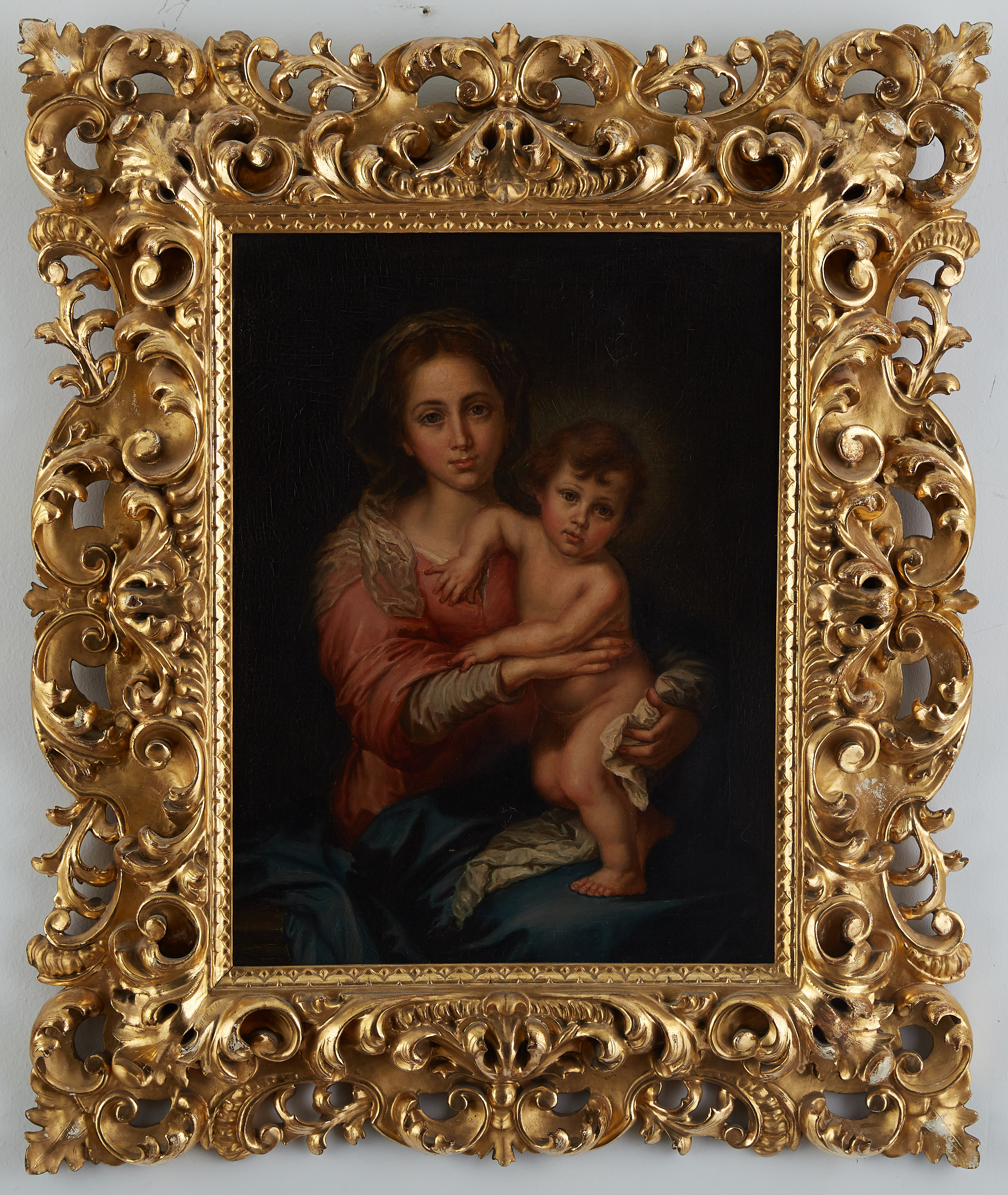 Lot 110: After Murillo Madonna and Child Oil on Canvas