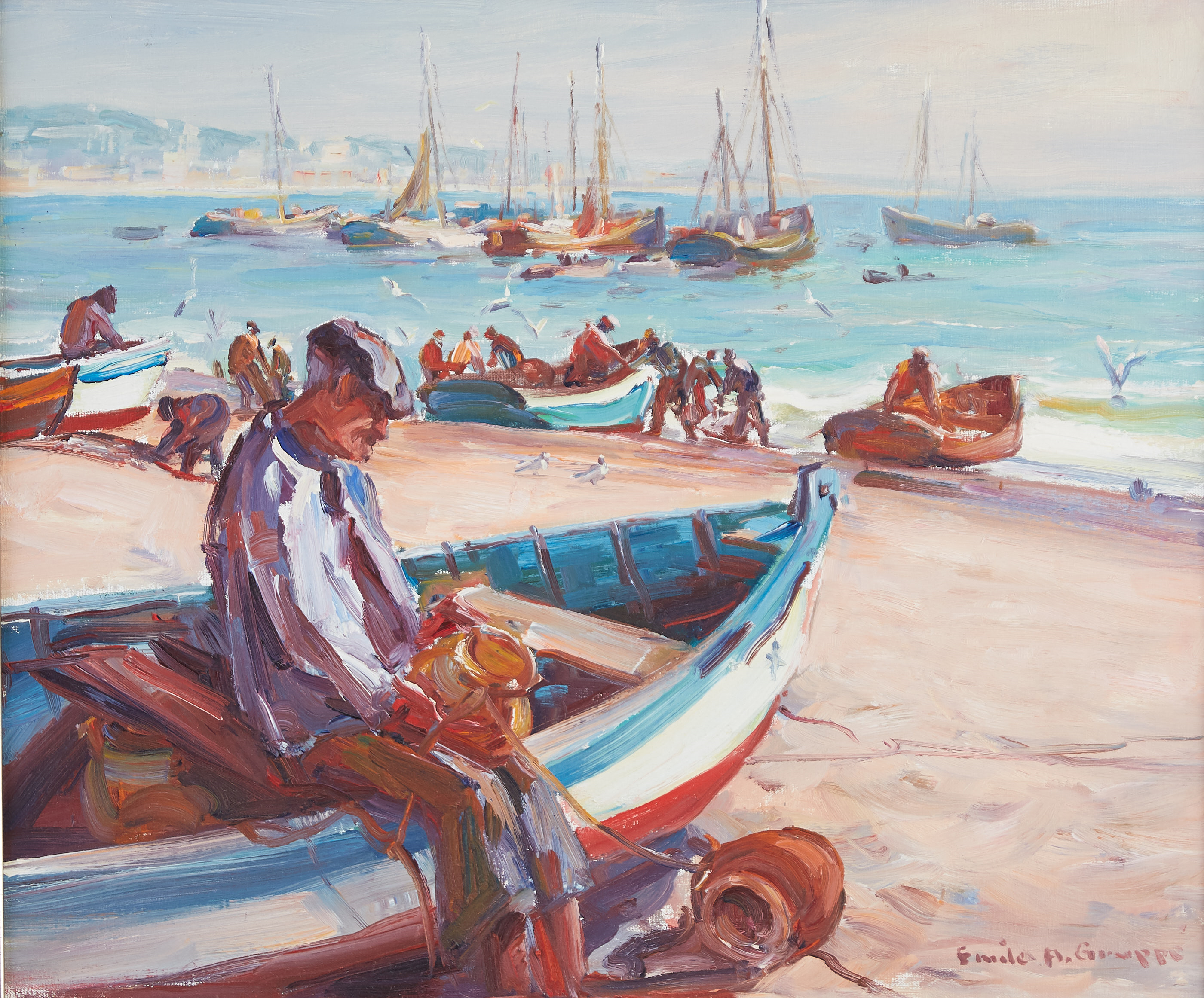 Lot 062: Emile Gruppe Oil on Canvas