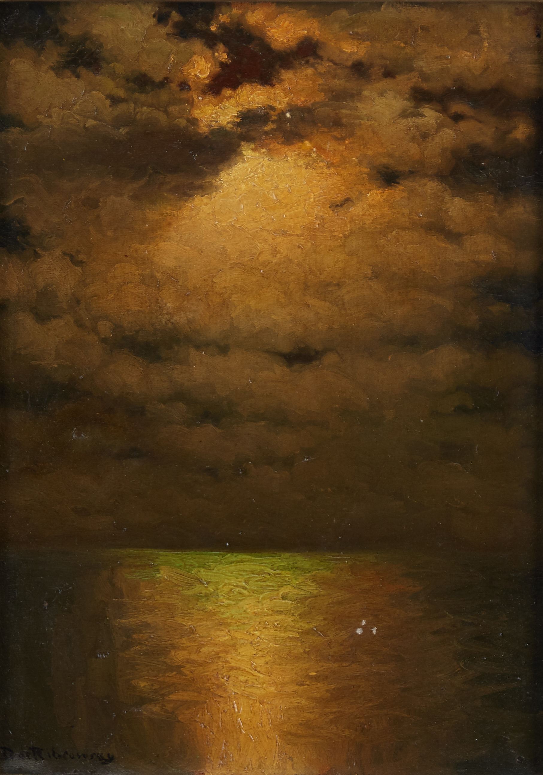 Lot 061: Ribcowsky "Nocturne" Oil on Canvas