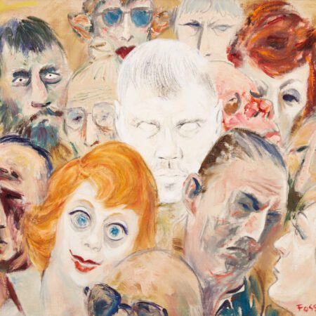 Syd Fossum Faces Oil on Canvas