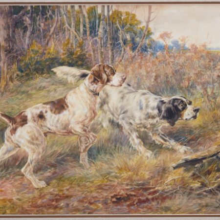 Edmund Osthaus Watercolor Hunting Dogs Setters