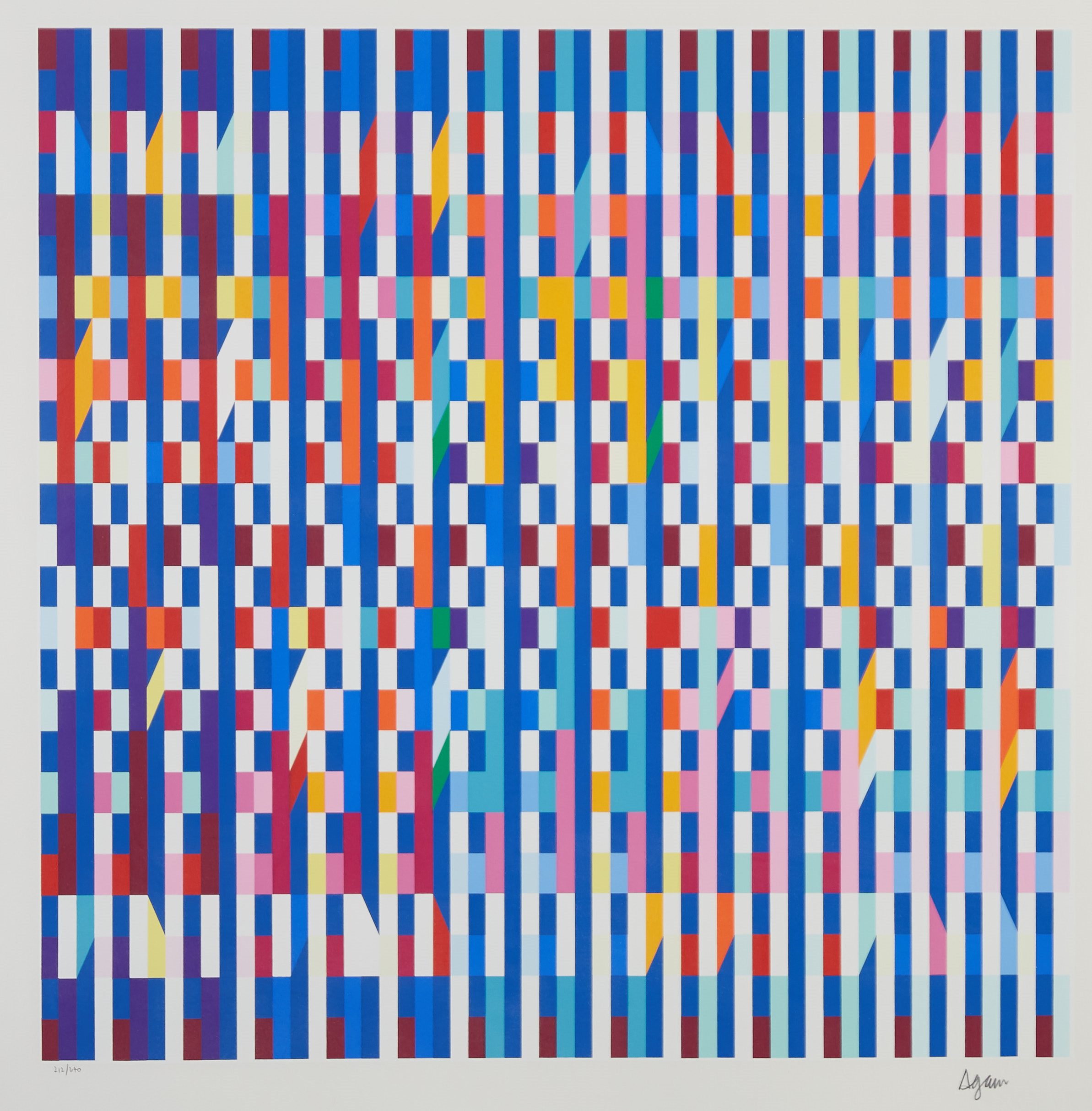 Lot 159: Yaacov Agam "Shalom Double Chai" Silkscreen