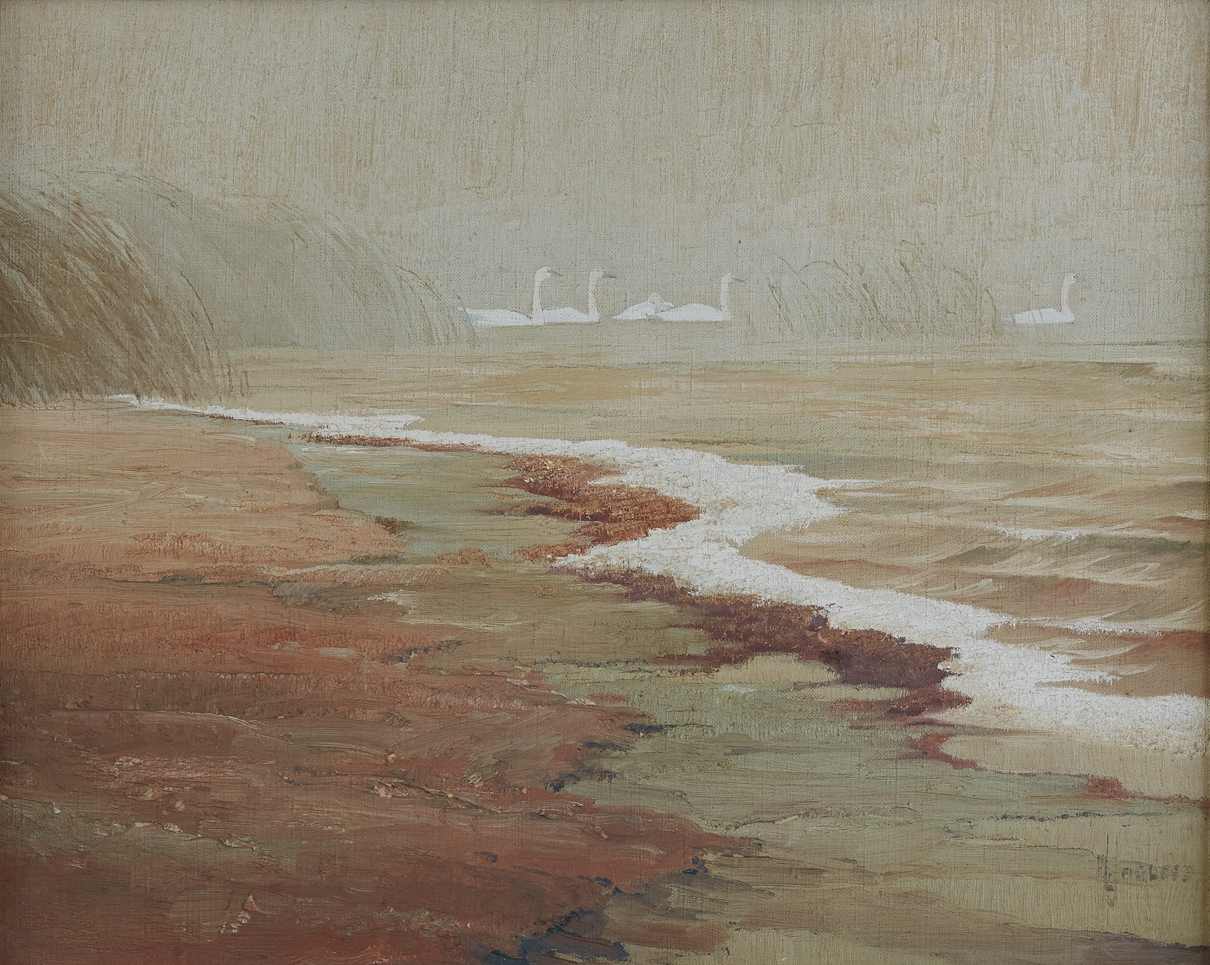 Lot 063: Frances Lee Jaques Landscape Oil on Canvas