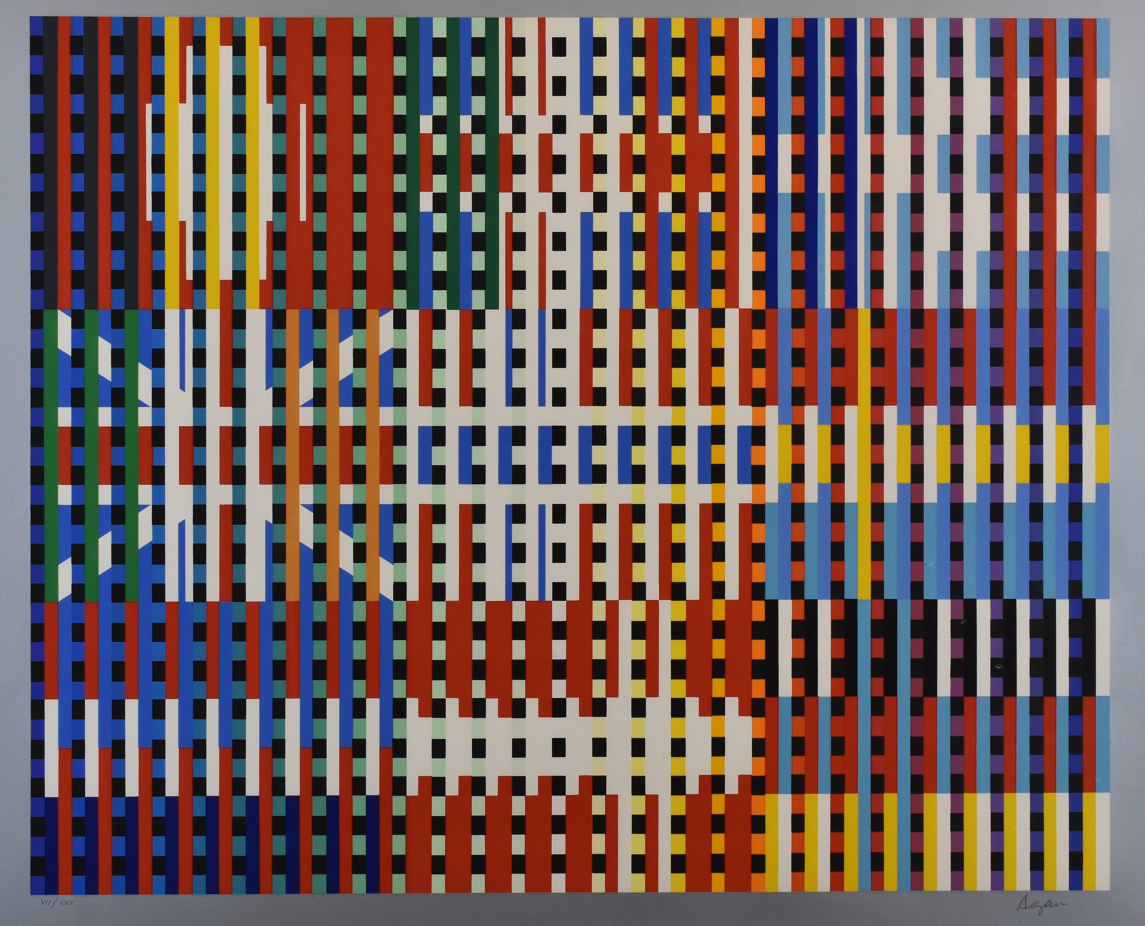 Lot 164: Yaacov Agam "Flags of all Nations-Europe" Lithograph