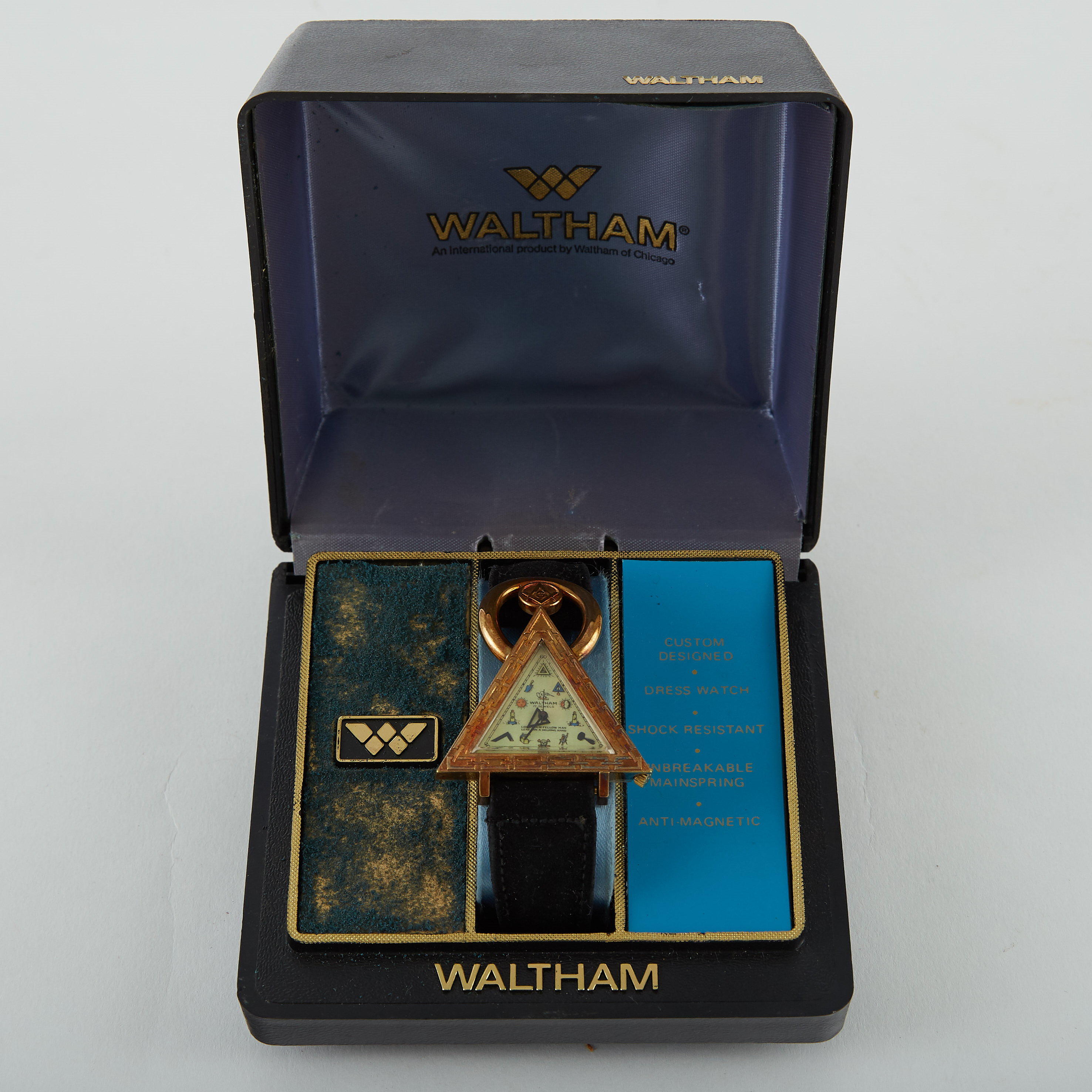 Lot 197: Waltham Gold-Filled Masonic Watch 17 Jewels