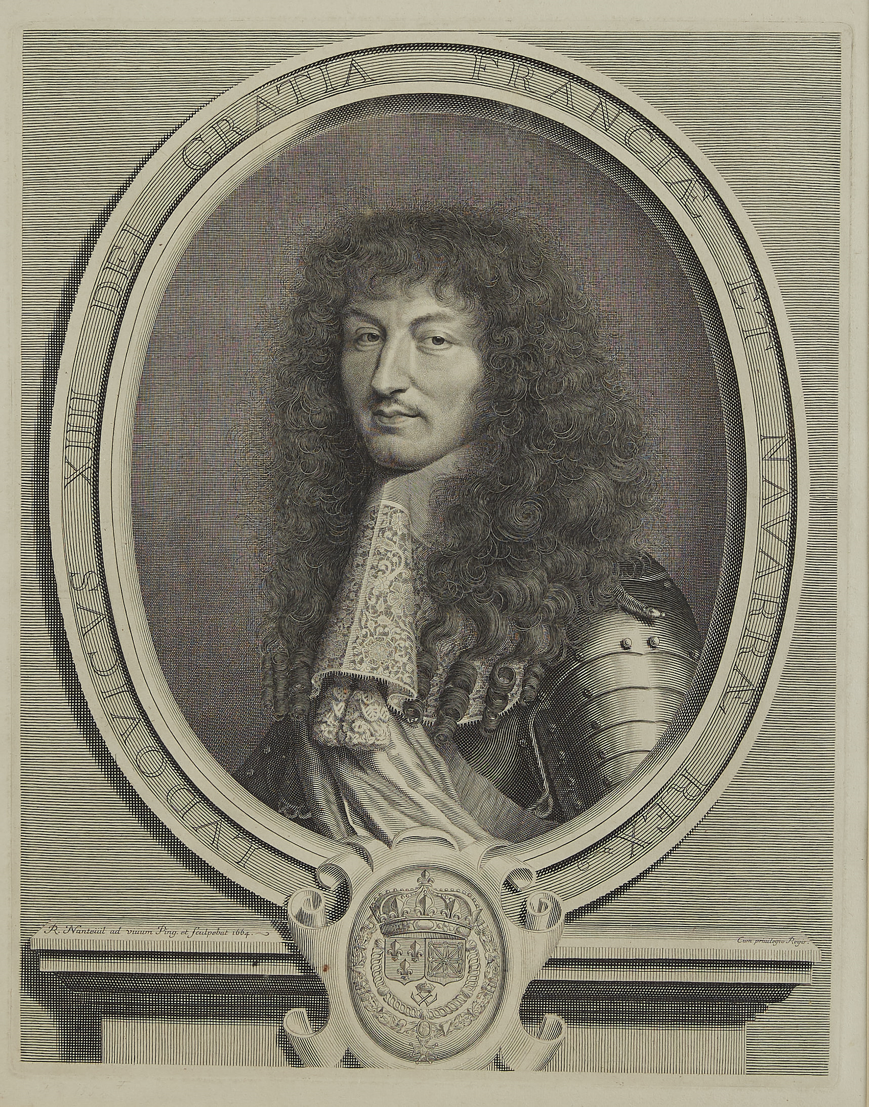 Lot 115: Robert Nanteuil Portrait of Louis XIV of France Engraving