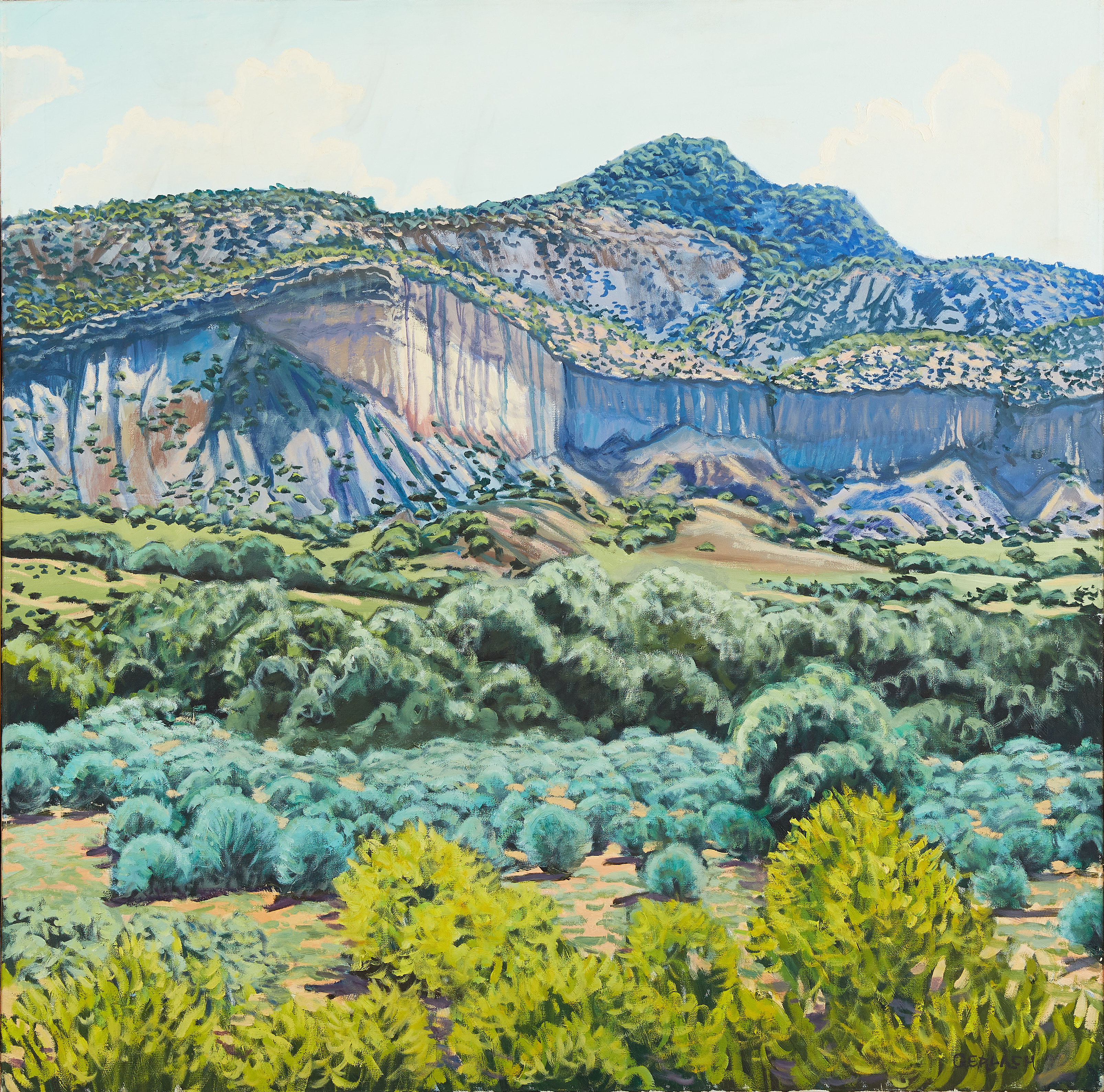 Lot 074: Christopher Gerlach Landscape Oil on Canvas