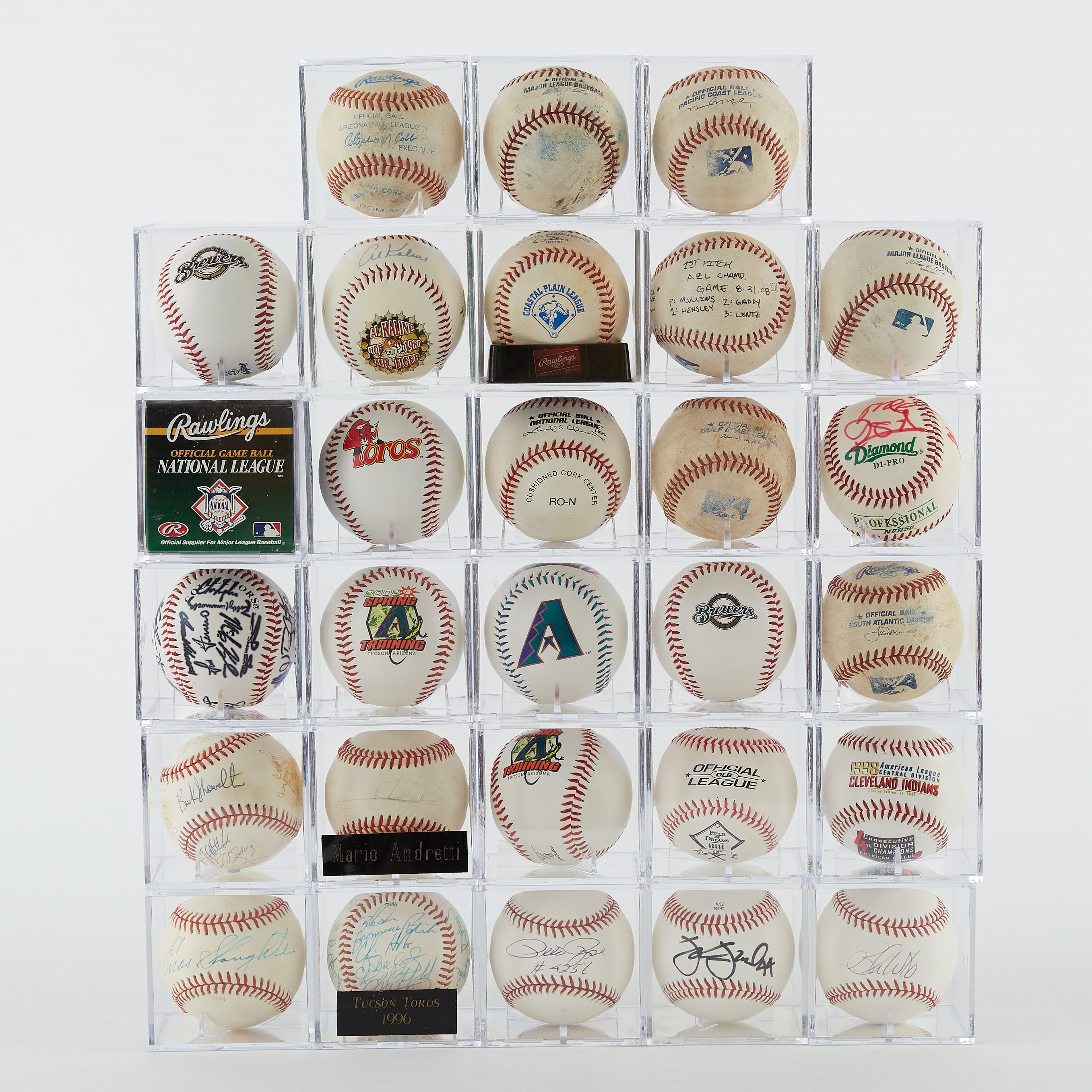 Lot 278: Group of Signed Baseballs Kaline Rose Slaughter