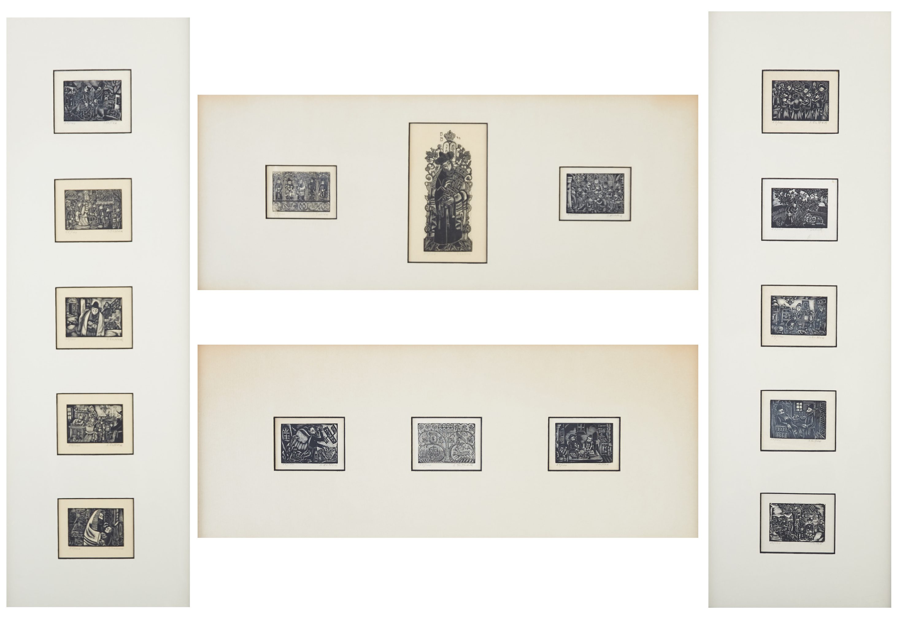Lot 145: Ilya Schor Group of 16 Woodcuts