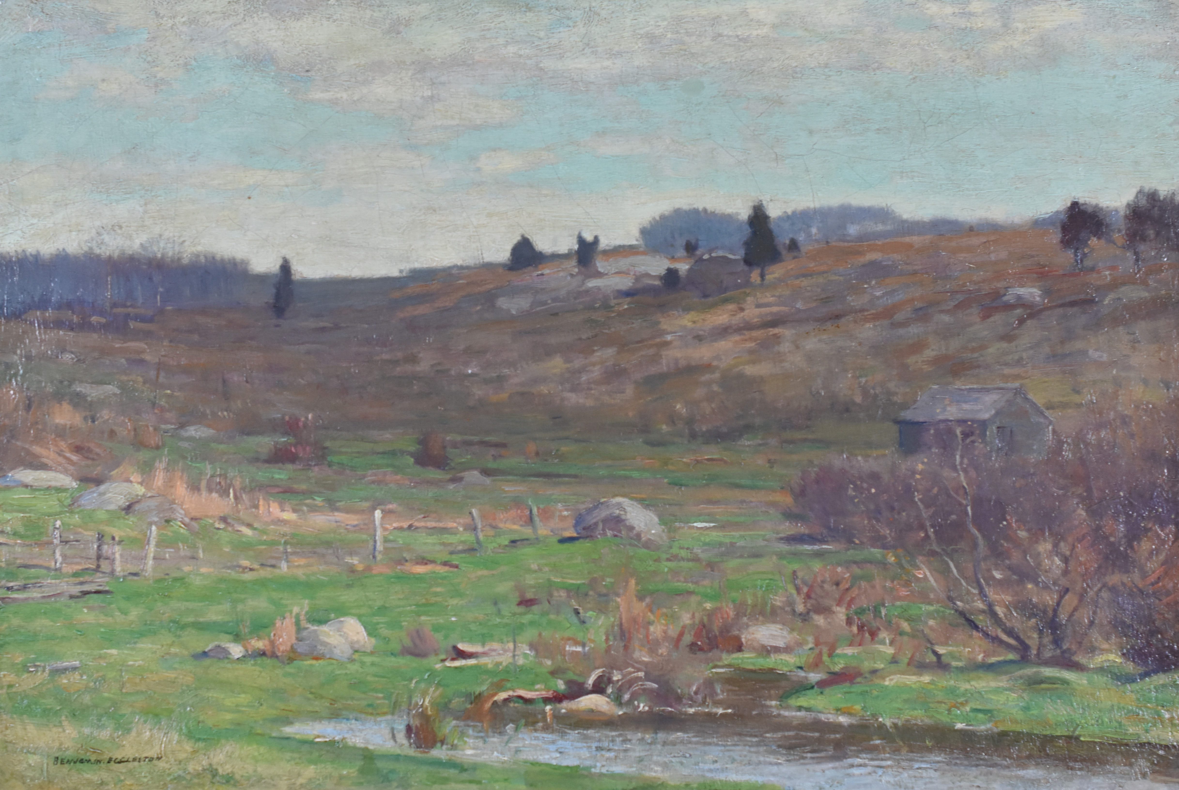 Lot 055: Benjamin Eggleston Landscape Oil on Canvas