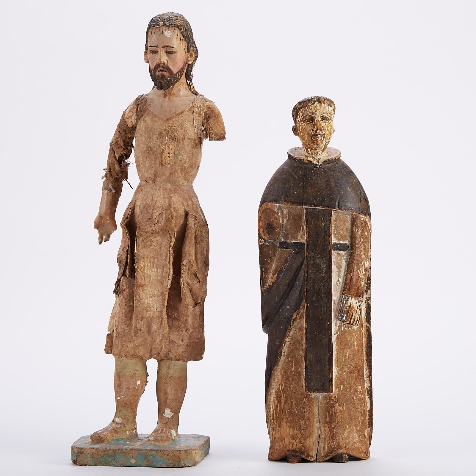 Lot 227: 2 19th c. Spanish Colonial Santos Figures