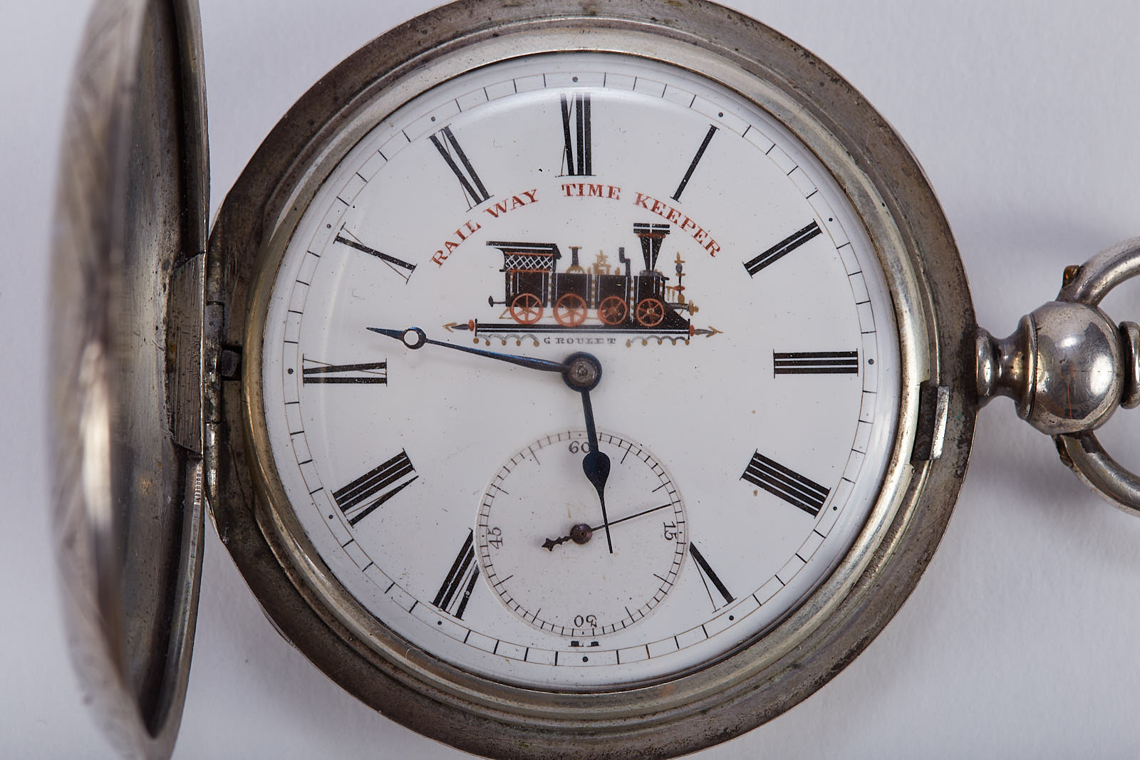 Lot 191: Large "Railway Time Keeper Pocket Watch Locle Suisse"