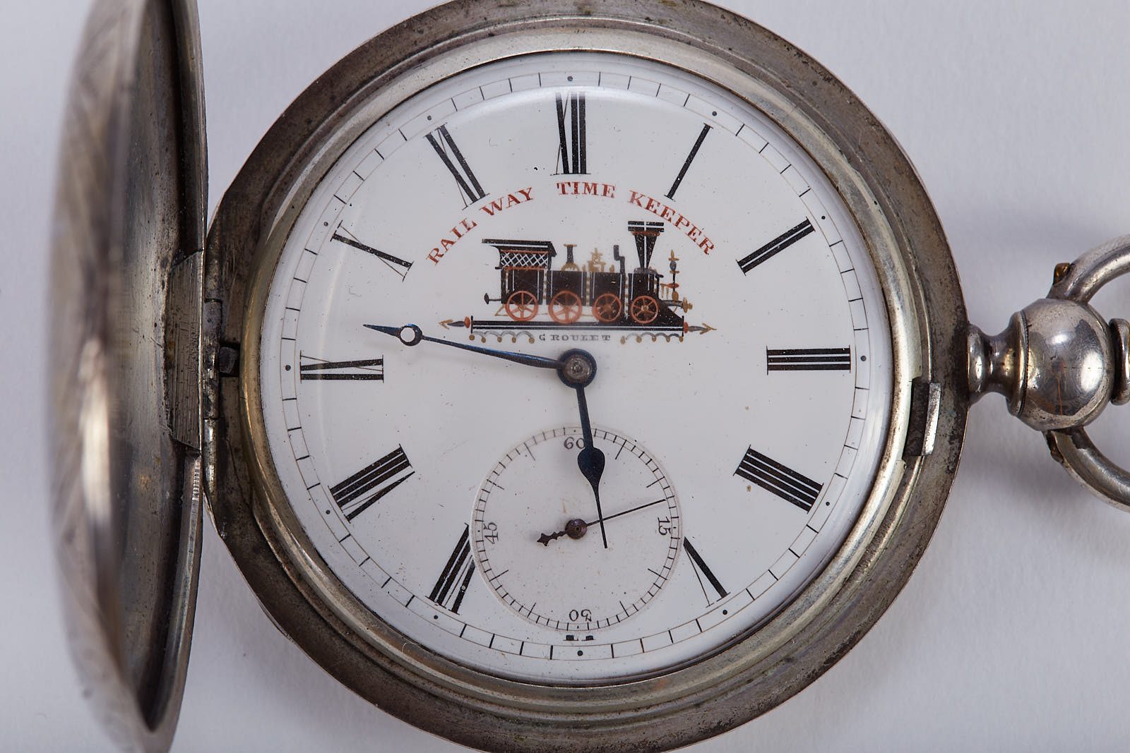 Lot 191: Large "Railway Time Keeper Pocket Watch Locle Suisse"