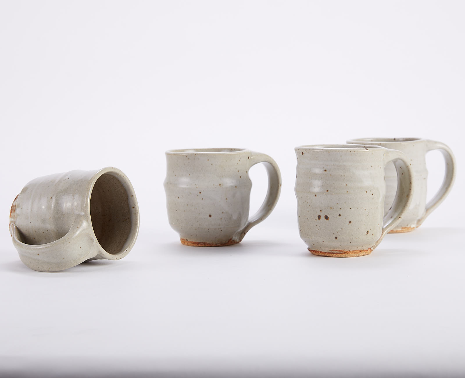 Lot 019: Set 4 Warren MacKenzie Studio Pottery Mugs