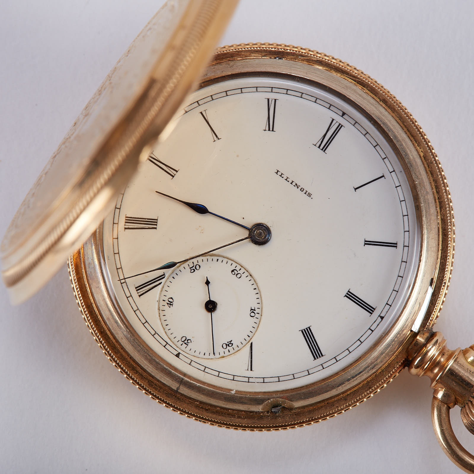Illinois Pocket Watch w/ 18K Gold Hunter Case