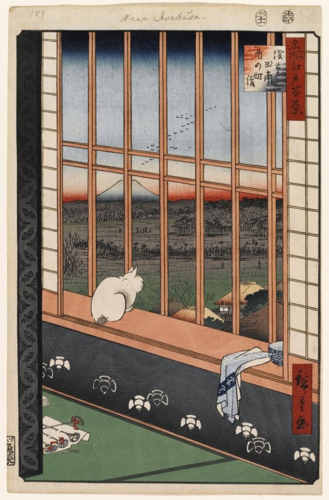Antique Cat Art Print Ukiyo-e Woodblock ** 9.5" x 12" ** SEE VARIETY 