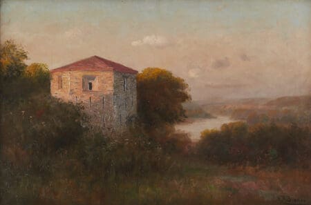 Nicholas Brewer Fort Snelling Oil on Canvas An Artist's Journey: Important Paintings by Nicholas Brewer