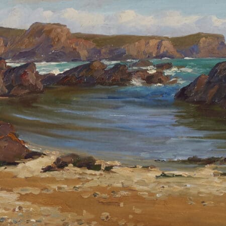 Nicholas Brewer “On the Beach” Oil on Board An Artist's Journey: Important Paintings by Nicholas Brewer