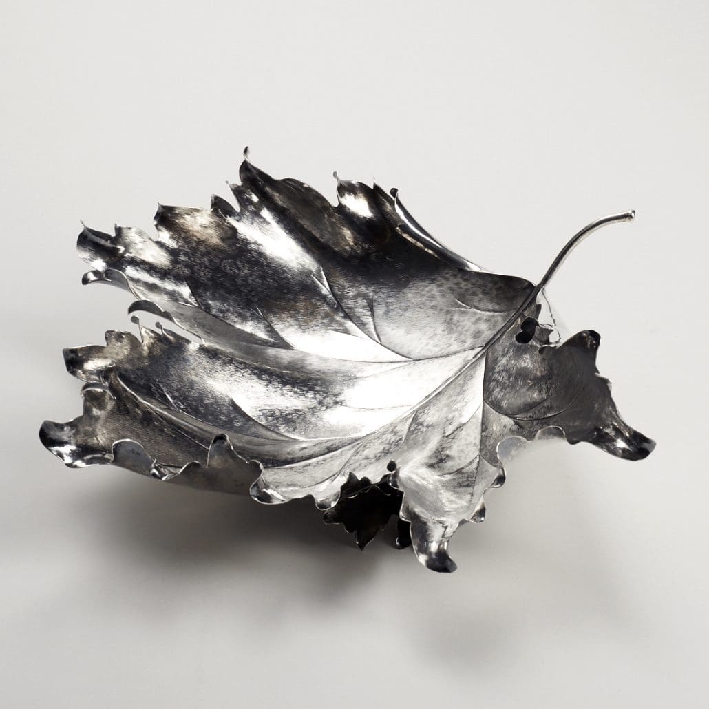 Buccellati Sterling Silver Leaf Bowl, sold for $3,375.