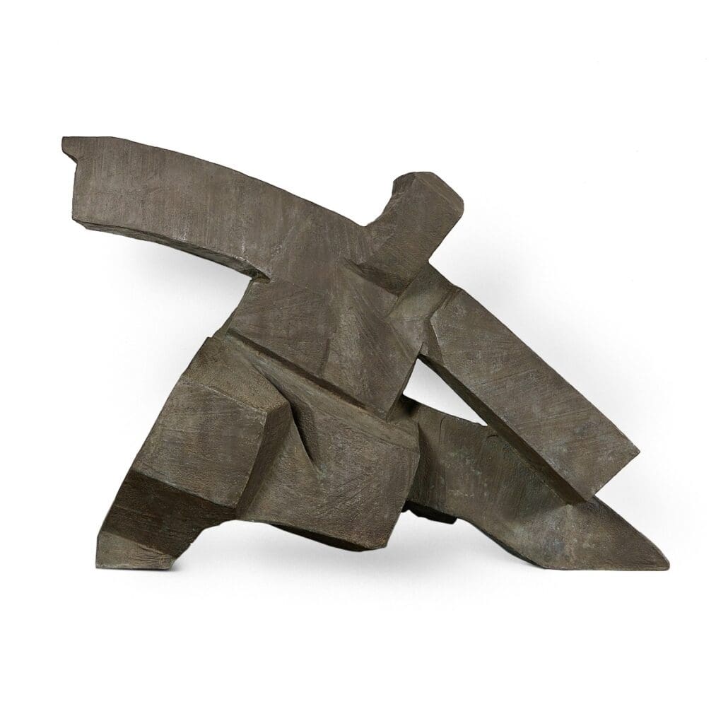 Ju Ming "Single Whip" Bronze Sculpture 