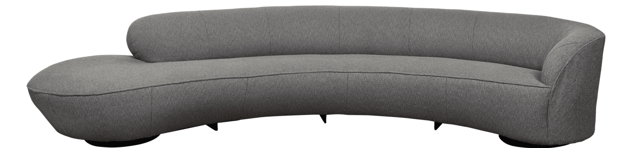 Midcentury curved serpentine sofa