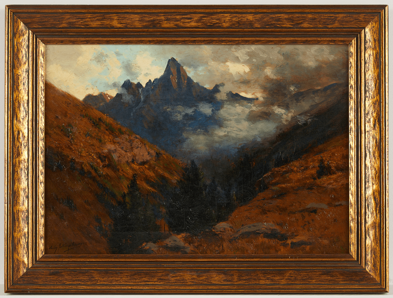 Charles Partridge Adams mountain landscape oil after restoration, sold for ,500 — a benchmark for valuing similar lots