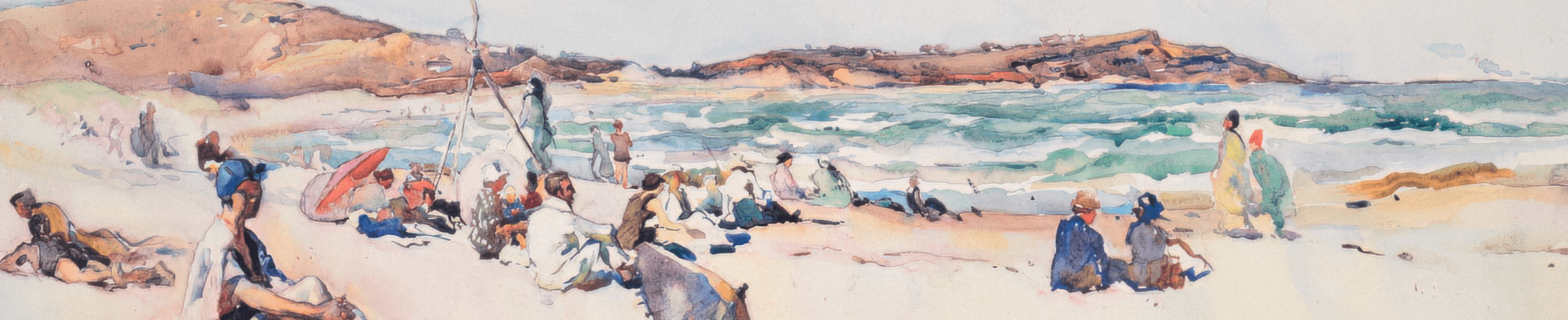 Watercolor beach scene from the Fine Art department