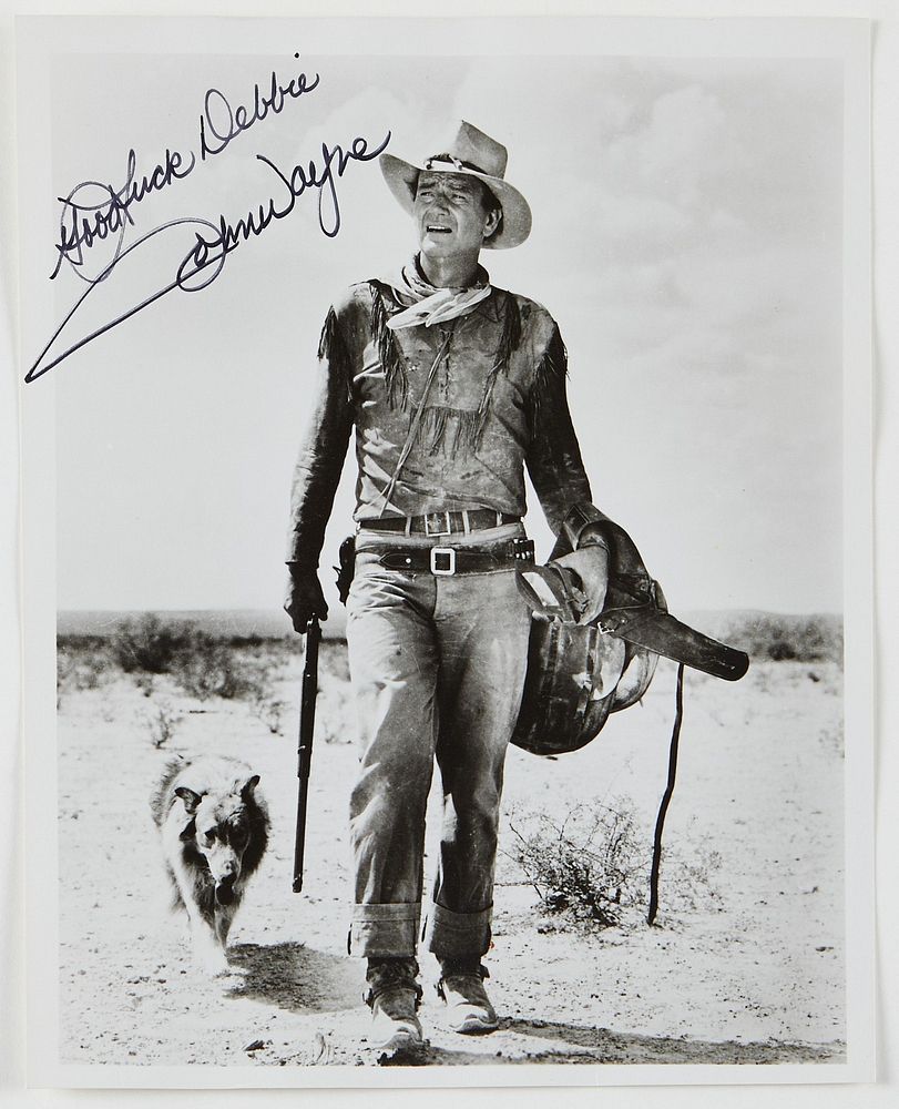 le_pho_banner 2 John Wayne Signed Photograph with Original Envelope