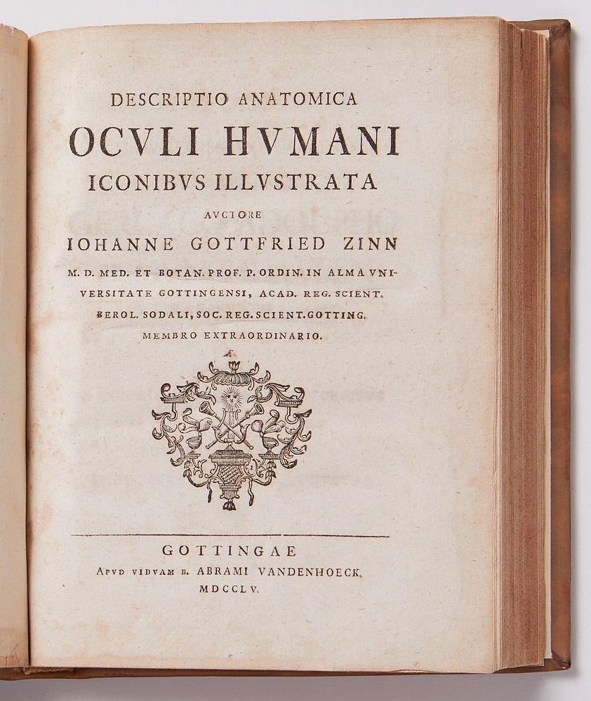 le_pho_banner 2 Johann Gottfried Zinn "Descriptio Anatomica Oculi Humani" Gottingen 1755