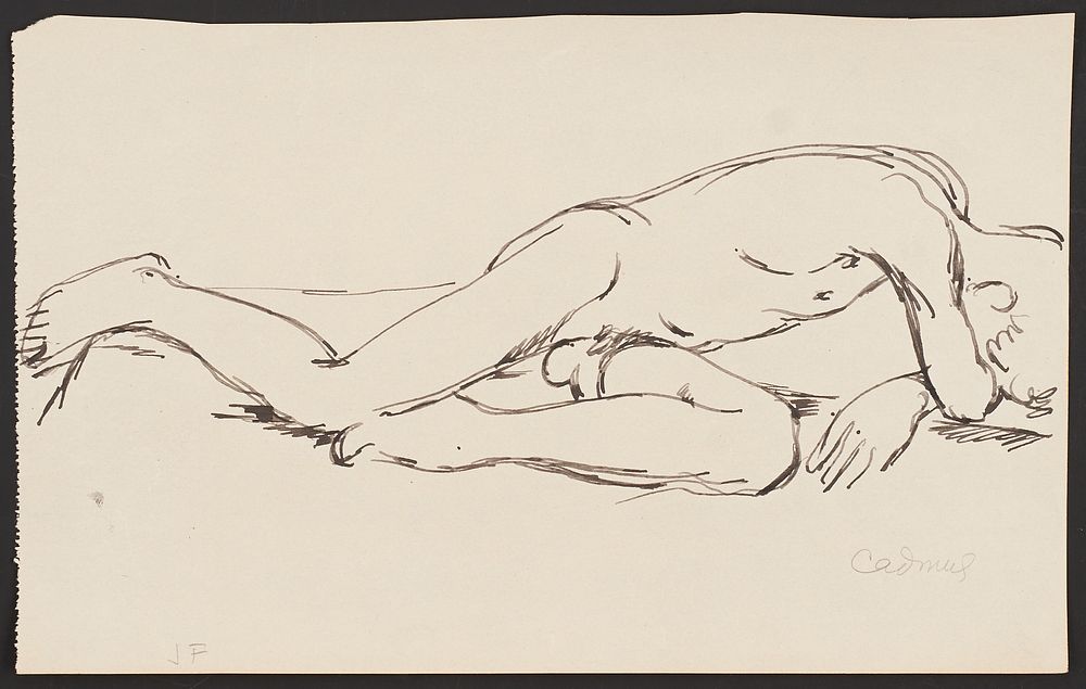 le_pho_banner 2 Paul Cadmus Male Nude Ink on Paper