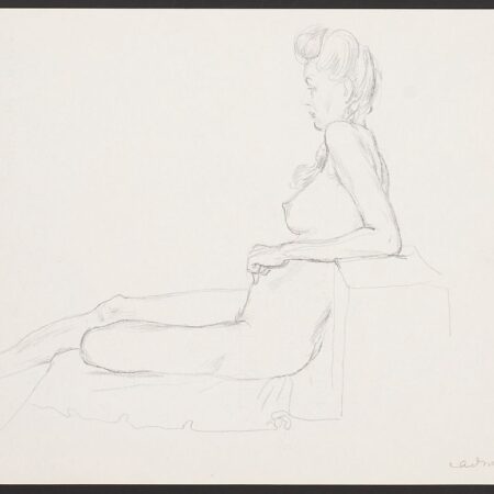 Paul Cadmus Reclining Female Nude Graphite on Paper