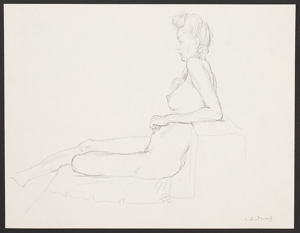 le_pho_banner 2 Paul Cadmus Reclining Female Nude Graphite on Paper