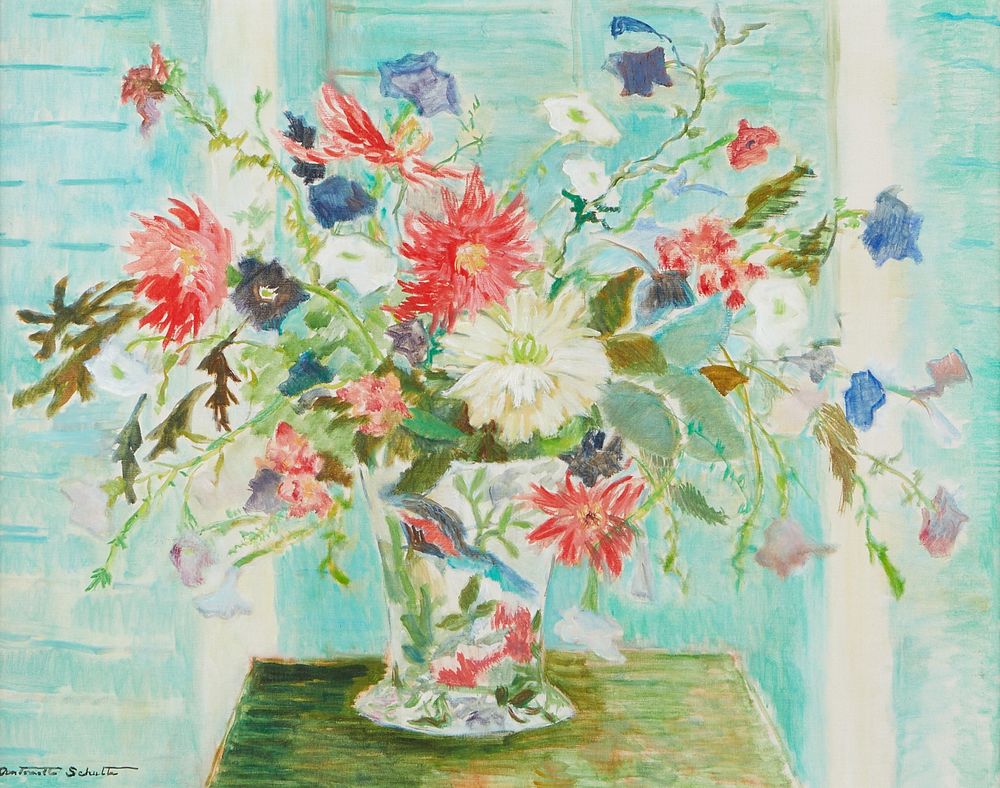 le_pho_banner 2 Antoinette Schulte Still Life Oil on Canvas Painting