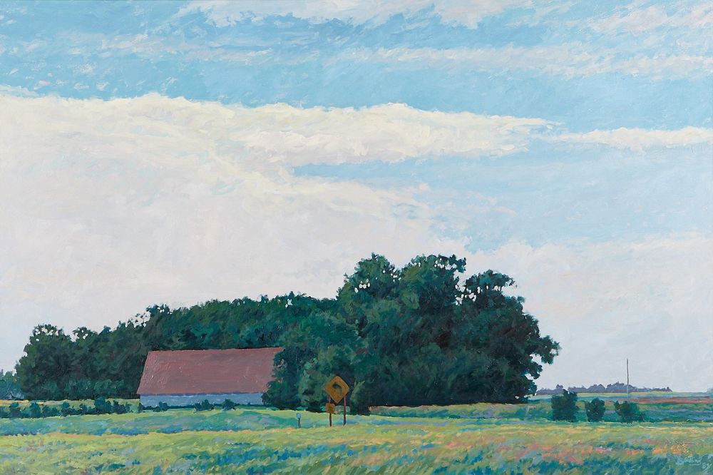 le_pho_banner 2 Gary Bowling "Wisconsin Barn" Oil Painting