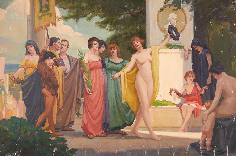 le_pho_banner 2 Charles St. Pierre Classical Procession Oil on Canvas