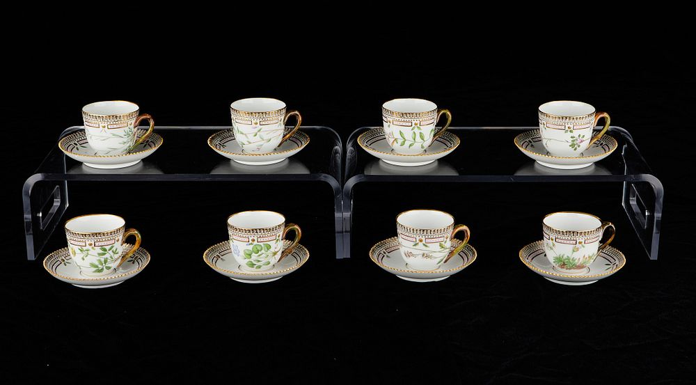 le_pho_banner 2 Set of 8 Flora Danica Demitasse Cups & Saucers